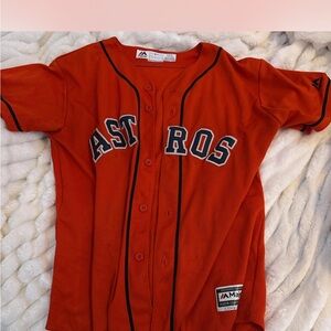 Majestic Orange Astros Jersey for Women